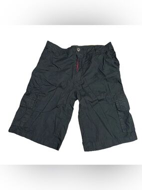 Etnies Black Men's Cargo Shorts Size 30 (Fit 32") Skater Punk Rock Casual Logo